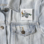 Illustration einer futuristischen Basis auf dem Button (Beispiel)
