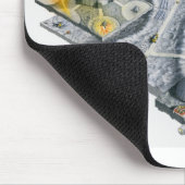 Illustration einer futuristischen Basis auf dem Mousepad (Ecke)