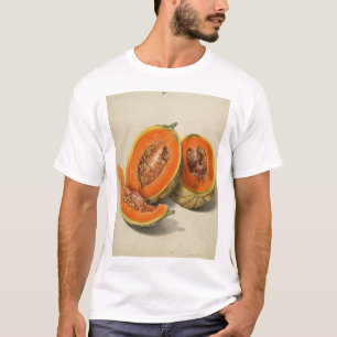 Illustration einer geschnittenen Cantaloupe-Melone T-Shirt