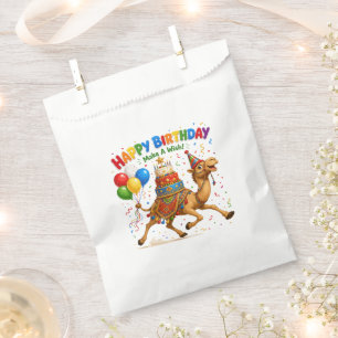 Illustration einer Kamel-Geburtstagsfeier Geschenktütchen
