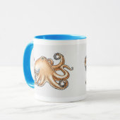 Illustration einer Krake Tasse (Vorderseite Links)