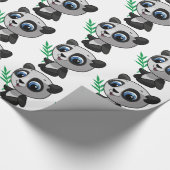 Illustration einer niedlichen Wildpanda mit Bambus Geschenkpapier (Ecke)