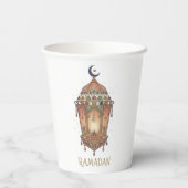 Illustration einer orientalischen Ramadan-Laterne Pappbecher (Rückseite)