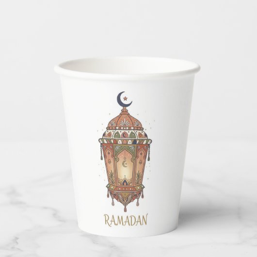 Illustration einer orientalischen Ramadan-Laterne Pappbecher (Vorderseite)