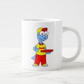 Illustration einer Person, die Brontosaurus liefer Jumbo-Tasse (Rechts)