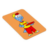 Illustration einer Person, die Brontosaurus liefer Magnet (Rechte Seite)