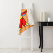 Illustration einer Person, die Brontosaurus liefer Sherpadecke (Beispiel)