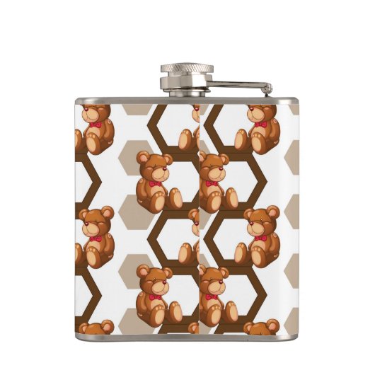 Illustration einer Reihe des Teddybären betreffen Flachmann (Rückseite)