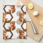 Illustration einer Reihe des Teddybären betreffen Handtuch (Viertel Falte)