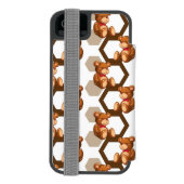 Illustration einer Reihe des Teddybären betreffen Incipio iPhone Geldbeutel-Hülle (Folio Rückseite)