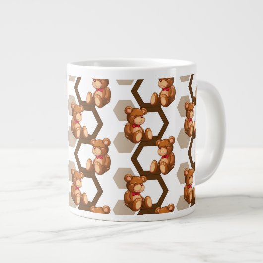 Illustration einer Reihe des Teddybären betreffen Jumbo-Tasse (Vorderseite Rechts)