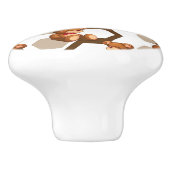 Illustration einer Reihe des Teddybären betreffen Keramikknauf (Seitenansicht)