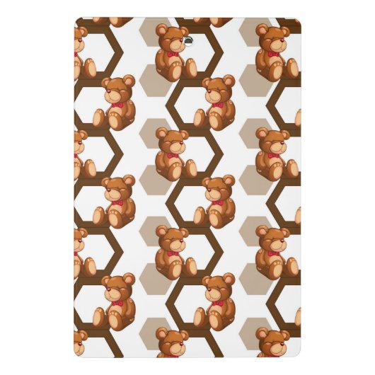 Illustration einer Reihe des Teddybären betreffen Mini Klemmbrett (Rückseite)