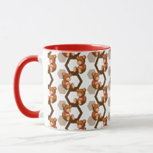Illustration einer Reihe des Teddybären betreffen Tasse