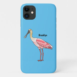 Illustration einer rosafarbenen Löffler-Vogel-Cart Case-Mate iPhone Hülle