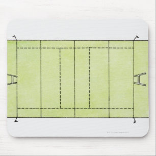 Illustration einer Rugbyneigung Mousepad