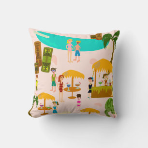 Illustration einer schicken Poolparty Kissen