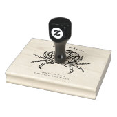 Illustration einer Strandkrabbe Gummistempel (Stempel)