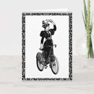 Illustration einer viktorianischen Dame auf einem  Dankeskarte