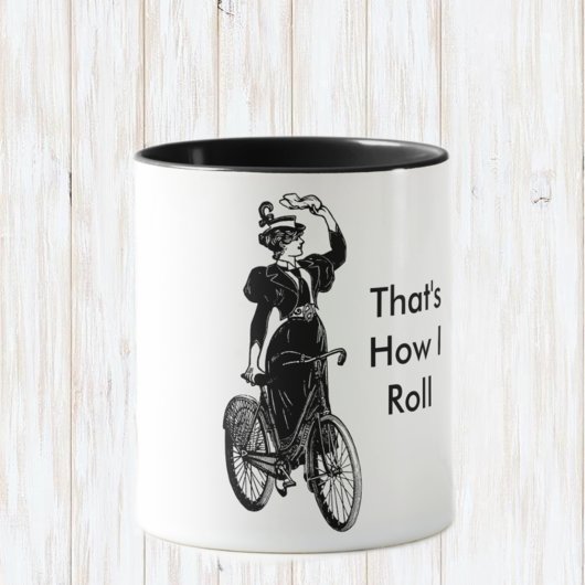 Illustration einer viktorianischen Dame auf einem Tasse