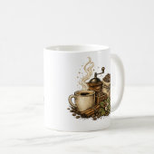 Illustration einer Vintage-Kaffeetasse Kaffeetasse (VorderseiteRechts)