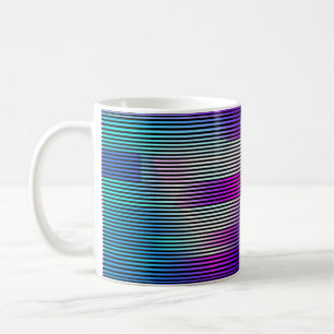 Illustration eines abstrakten Glitch-Hintergrunds. Kaffeetasse