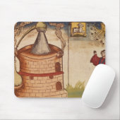 Illustration eines Alchemisten bei der Arbeit Mousepad (Mit Mouse)