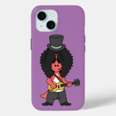 Illustration eines Allosaurus, der als Rockstar ve Case-Mate iPhone Hülle (Rückseite)