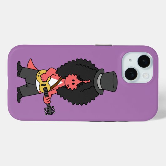 Illustration eines Allosaurus, der als Rockstar ve Case-Mate iPhone Hülle (Rückseite (Horizontal))