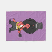 Illustration eines Allosaurus, der als Rockstar ve Fleecedecke (Vorderseite (Horizontal))