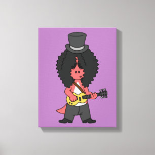 Illustration eines Allosaurus, der als Rockstar ve Leinwanddruck