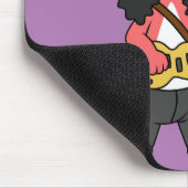 Illustration eines Allosaurus, der als Rockstar ve Mousepad (Ecke)