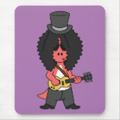 Illustration eines Allosaurus, der als Rockstar ve Mousepad (Vorne)