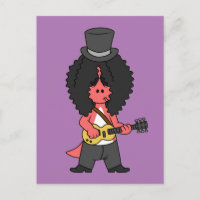 Illustration eines Allosaurus, der als Rockstar ve