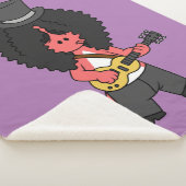 Illustration eines Allosaurus, der als Rockstar ve Sherpadecke (3/4)