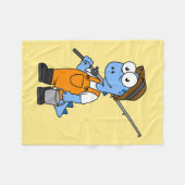 Illustration eines Allosaurus-Fischers. Fleecedecke (Vorderseite (Horizontal))