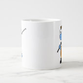 Illustration eines Allosaurus-Fischers. Jumbo-Tasse (Vorderseite)