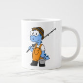 Illustration eines Allosaurus-Fischers. Jumbo-Tasse (Rechts)