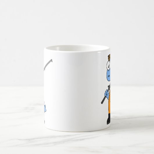 Illustration eines Allosaurus-Fischers. Kaffeetasse (Mittel)