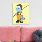 Illustration eines Allosaurus-Fischers. Leinwanddruck (Insitu (Wohnzimmer))