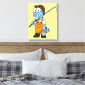 Illustration eines Allosaurus-Fischers. Leinwanddruck (Insitu (Schlafzimmer))