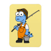 Illustration eines Allosaurus-Fischers. Magnet (Vertikal)