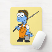 Illustration eines Allosaurus-Fischers. Mousepad (Mit Mouse)