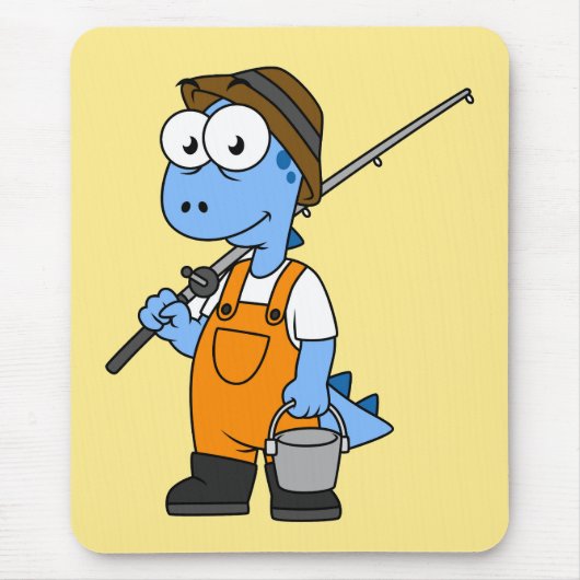 Illustration eines Allosaurus-Fischers. Mousepad (Vorne)