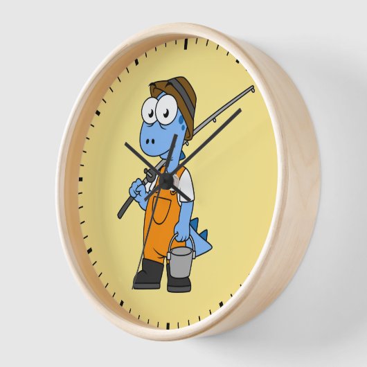 Illustration eines Allosaurus-Fischers. Uhr (Winkel)