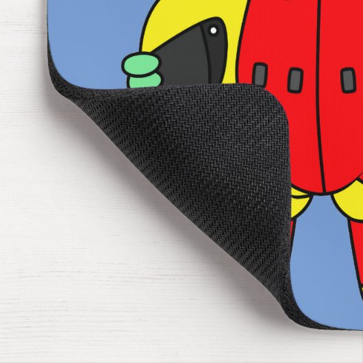 Illustration eines Allosaurus Rennfahrers. Mousepad (Ecke)