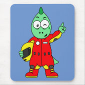 Illustration eines Allosaurus Rennfahrers. Mousepad (Vorne)