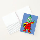 Illustration eines Allosaurus Rennfahrers. Notizblock (Innenseite)