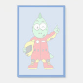 Illustration eines Allosaurus Rennfahrers. Post-it Klebezettel (Vorderseite)