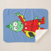 Illustration eines Allosaurus Rennfahrers. Sherpadecke (Vorderseite (Horizontal))